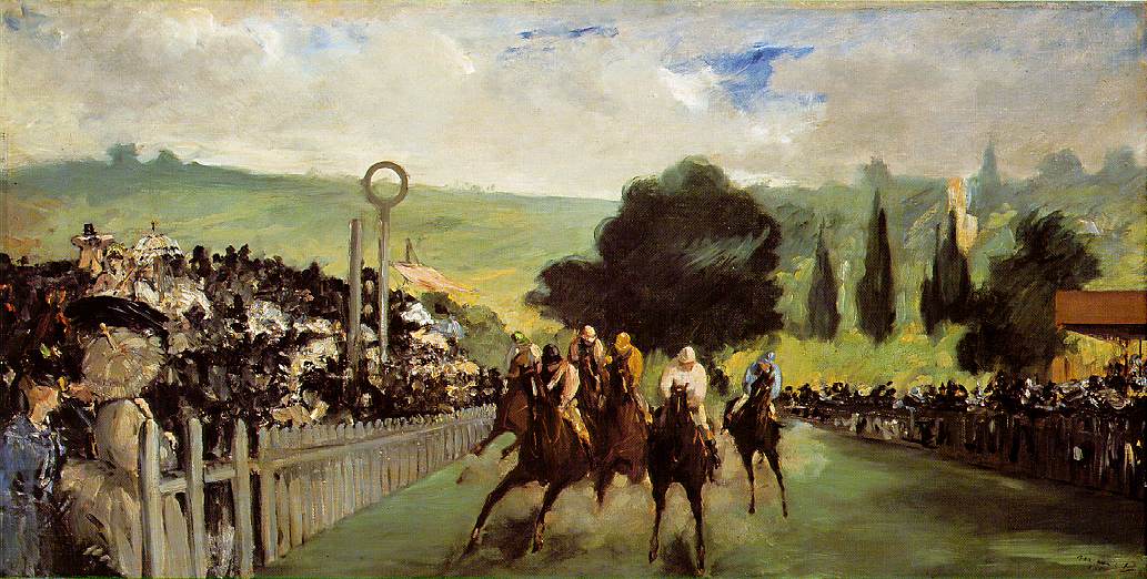 Races at Longchamp, 1867 - Edouard Manet Painting